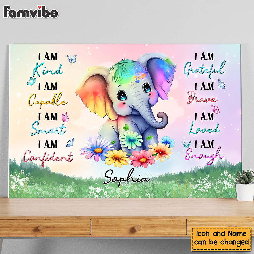 Personalized Daughter Granddaughter Affirmations Canvas Personalized Daughter Granddaughter Affirmations Canvas