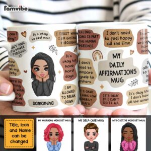 Personalized Daughter Mental Health Daily Affirmations Coffee Cup Mug 2 Personalized Daughter Mental Health Daily Affirmations Coffee Cup Mug 3