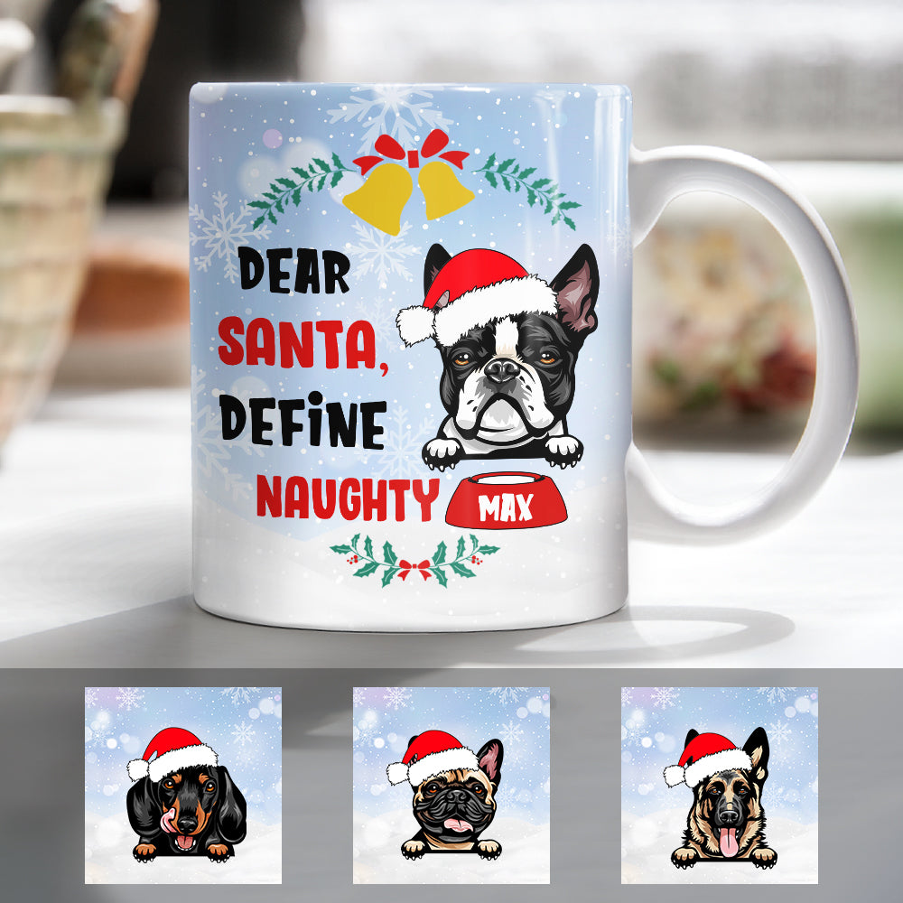 Personalized Dear Santa Dog Christmas Mug Personalized Dear Santa Dog Christmas Mug