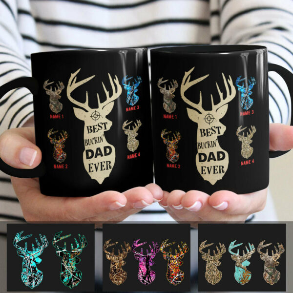 Personalized Deer Hunting Buckin Grandpa Mug