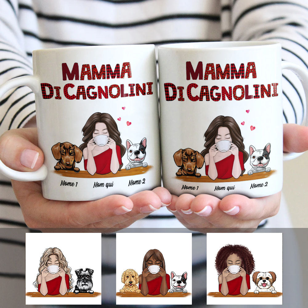 Personalized Dog Mom Cane Italian Mug Personalized Dog Mom Cane Italian Mug
