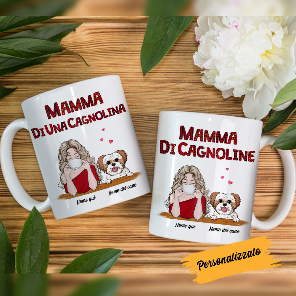 Personalized Dog Mom Cane Italian Mug Personalized Dog Mom Cane Italian Mug