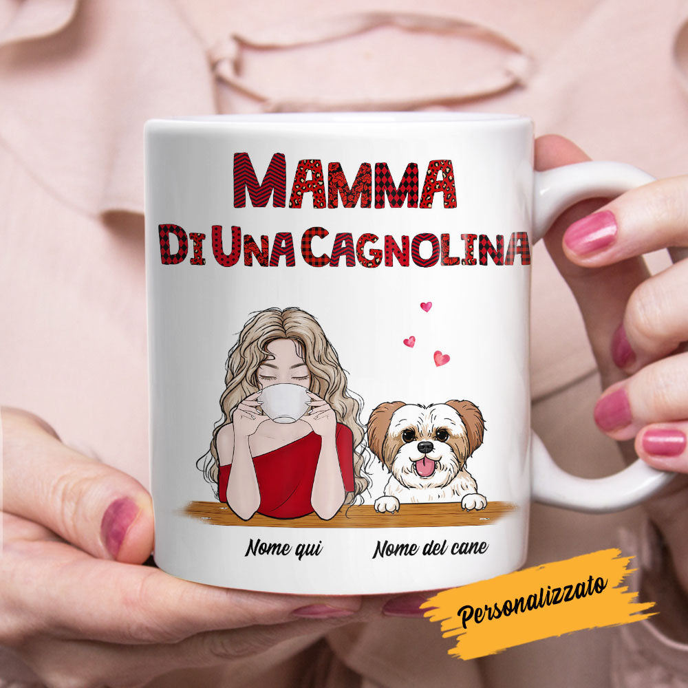 Personalized Dog Mom Cane Italian Mug Personalized Dog Mom Cane Italian Mug
