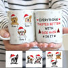 Personalized Everything Tastes Better with Dog Hair Christmas Mug