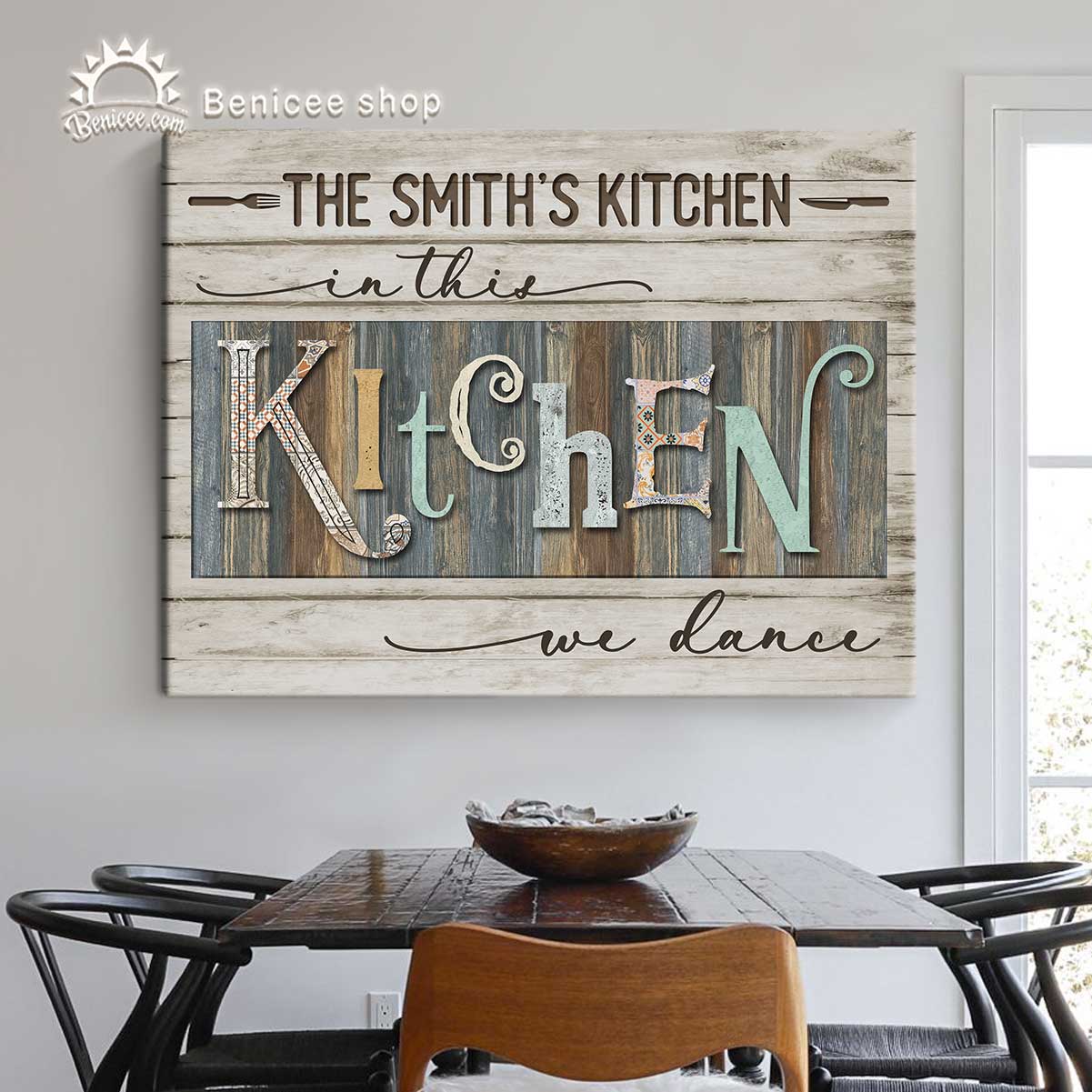 Personalized Family Kitchen Signs In This Kitchen We Dance - Best Personalized Gifts For Everyone Personalized Family Kitchen Signs In This Kitchen We Dance - Best Personalized Gifts For Everyone
