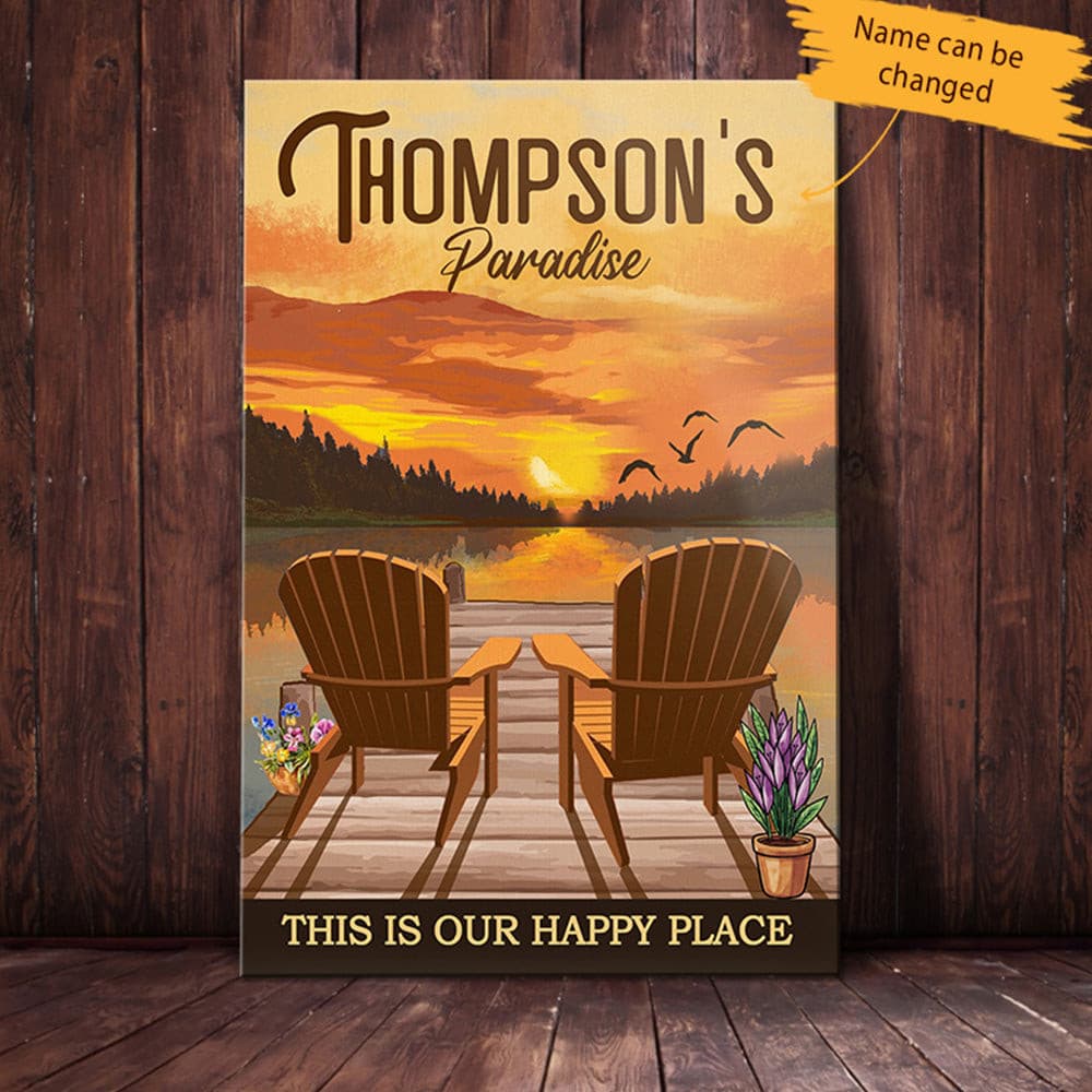 Personalized Family Lake House Canvas Personalized Family Lake House Canvas