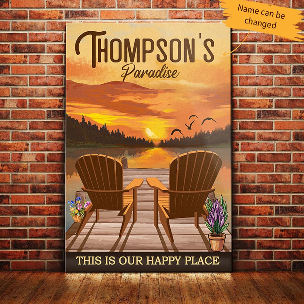 Personalized Family Lake House Canvas Personalized Family Lake House Canvas