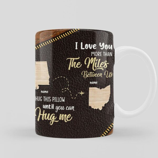 Personalized Family Long Distance Map State Mug