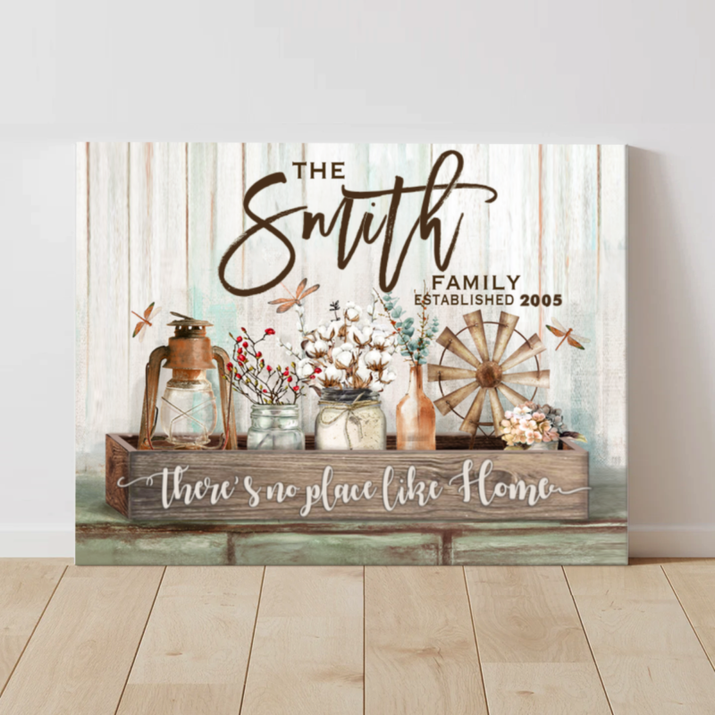 Personalized Family Name Sign There's No Place Like Home Wall Art Gift For Family - Best Personalized Gifts For Everyone Personalized Family Name Sign There's No Place Like Home Wall Art Gift For Family - Best Personalized Gifts For Everyone