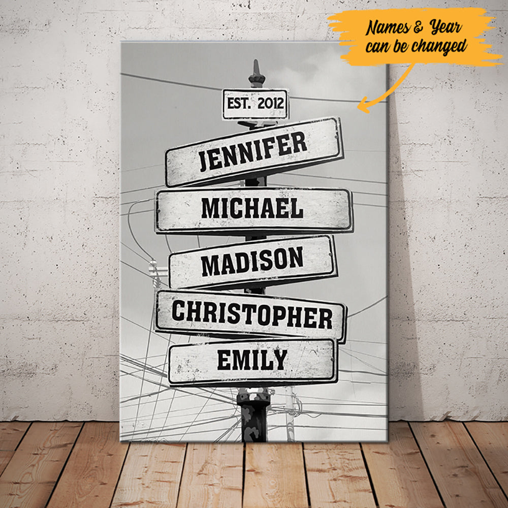 Personalized Family Street Sign Garden Canvas Personalized Family Street Sign Garden Canvas