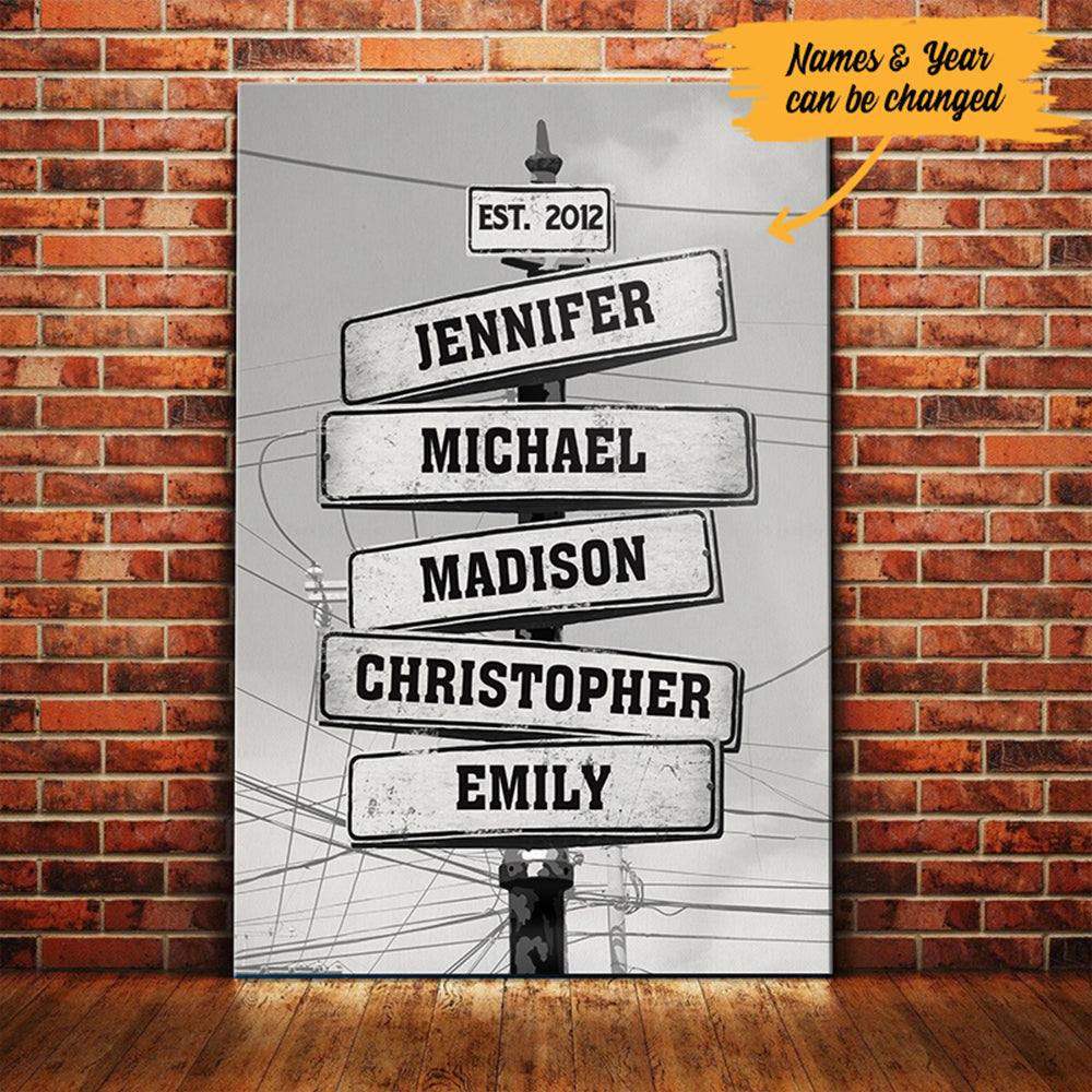 Personalized Family Street Sign Garden Canvas Personalized Family Street Sign Garden Canvas