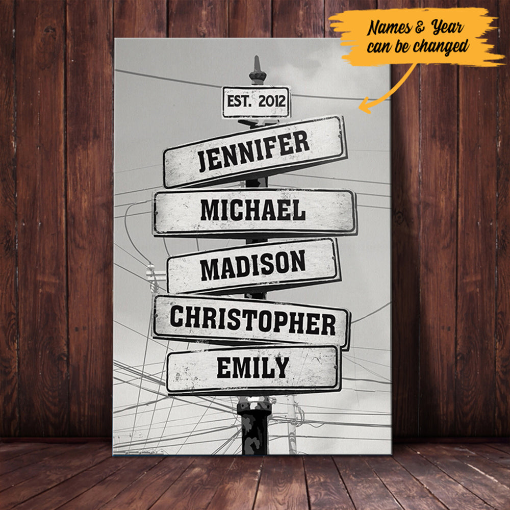 Personalized Family Street Sign Garden Canvas Personalized Family Street Sign Garden Canvas