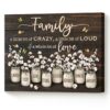 Personalized Family Wall Art With Names, Rustic Farmhouse Wall Decor, Family Flowers Multi-Names Sign – Best Personalized Gifts For Everyone