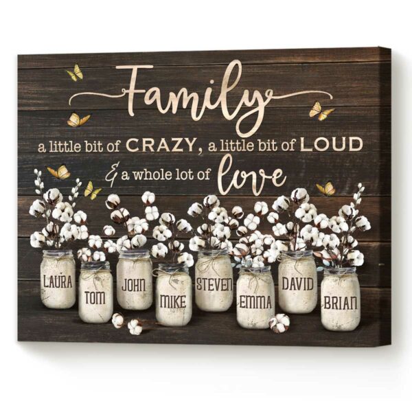 Personalized Family Wall Art With Names, Rustic Farmhouse Wall Decor, Family Flowers Multi-Names Sign – Best Personalized Gifts For Everyone