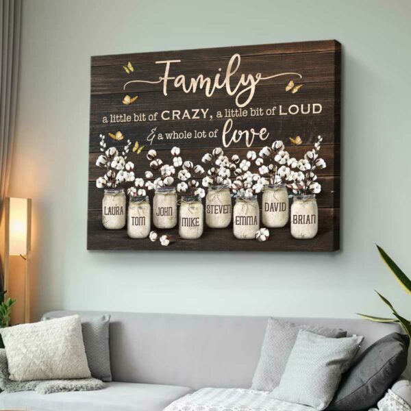 Personalized Family Wall Art With Names, Rustic Farmhouse Wall Decor, Family Flowers Multi-Names Sign – Best Personalized Gifts For Everyone