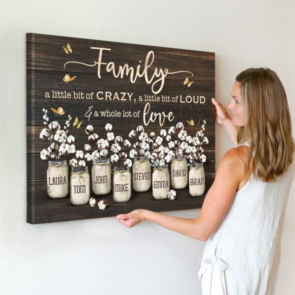 Personalized Family Wall Art With Names, Rustic Farmhouse Wall Decor, Family Flowers Multi-Names Sign – Best Personalized Gifts For Everyone