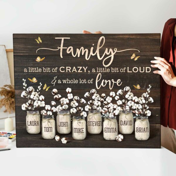 Personalized Family Wall Art With Names, Rustic Farmhouse Wall Decor, Family Flowers Multi-Names Sign – Best Personalized Gifts For Everyone