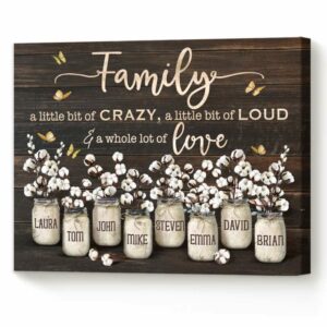 Personalized Family Wall Art With Names Rustic Farmhouse Wall Decor Family Flowers Multi Names Sign Best Personalized Gifts For Everyone 5