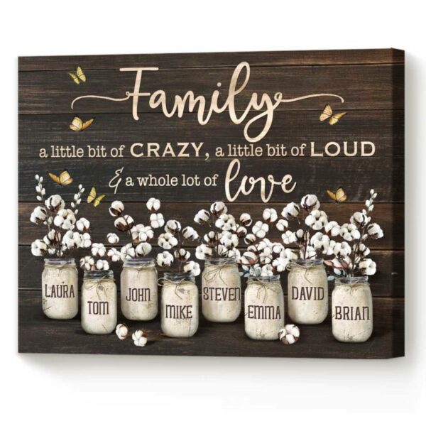 Personalized Family Wall Art With Names, Rustic Farmhouse Wall Decor, Family Flowers Multi-Names Sign – Best Personalized Gifts For Everyone