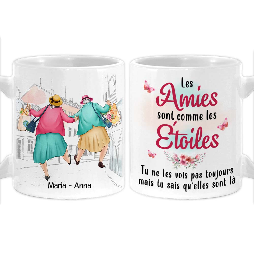 Personalized French Les Amies Sont Comme Les Etoiles Mug Personalized French Les Amies Sont Comme Les Etoiles Mug