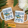 Personalized French Papa Grand-pere Fishing Dad Grandpa Mug