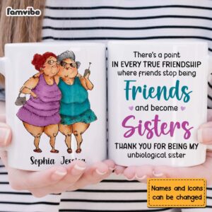 Personalized Friends Become Sisters Mug 6