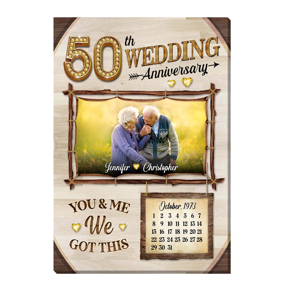Personalized Gift For Couple 50th Anniversary Upload Photo Canvas Personalized Gift For Couple 50th Anniversary Upload Photo Canvas