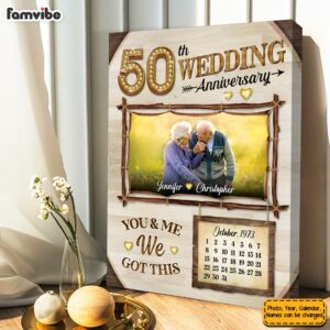 Personalized Gift For Couple 50th Anniversary Upload Photo Canvas
