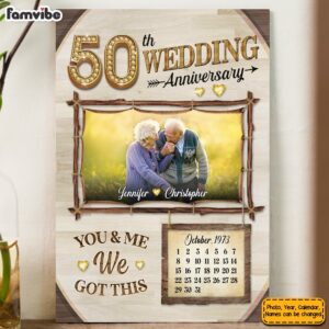 Personalized Gift For Couple 50th Anniversary Upload Photo Canvas 4 1