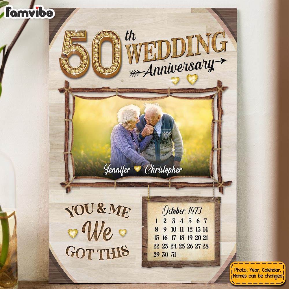 Personalized Gift For Couple 50th Anniversary Upload Photo Canvas Personalized Gift For Couple 50th Anniversary Upload Photo Canvas