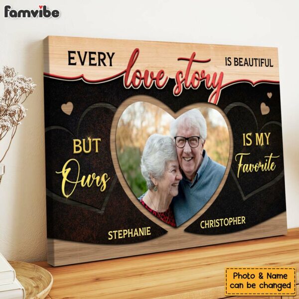 Personalized Gift For Couple Every Love Story Is Beautiful Canvas