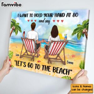 Personalized Gift For Couple I Want To Hold Your Hand Canvas 4