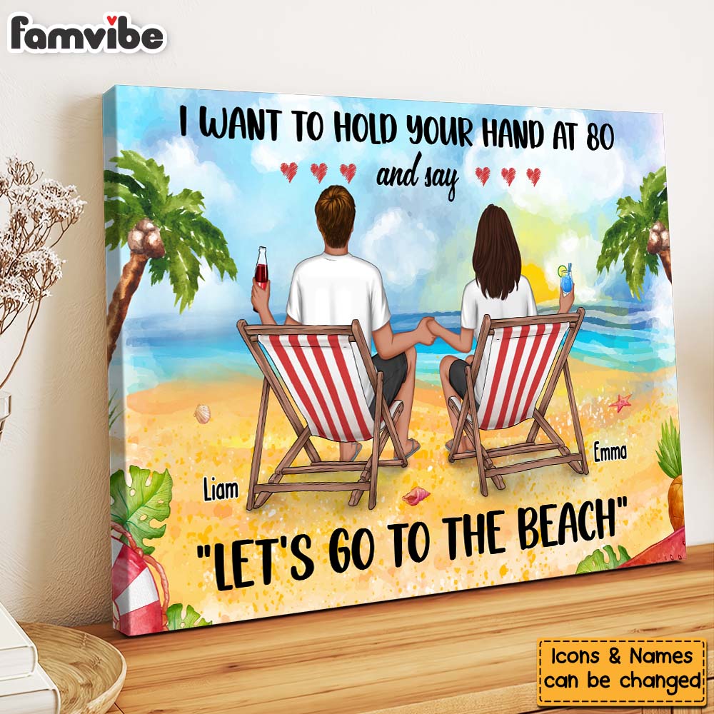 Personalized Gift For Couple I Want To Hold Your Hand Canvas Personalized Gift For Couple I Want To Hold Your Hand Canvas