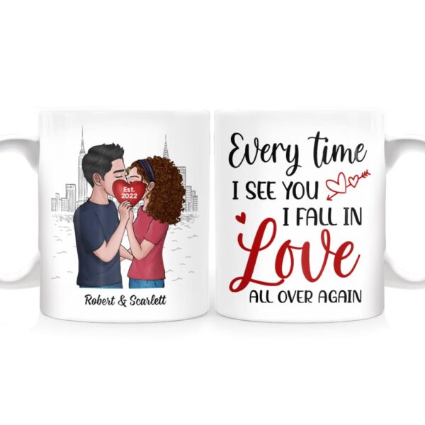 Personalized Gift For Couple Kissing Every Time I See You Mug