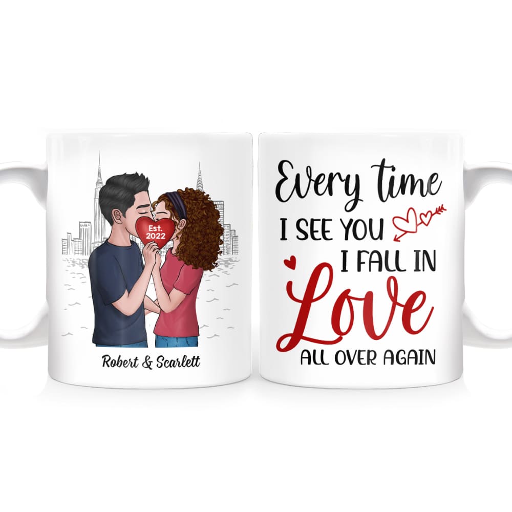 Personalized Gift For Couple Kissing Every Time I See You Mug Personalized Gift For Couple Kissing Every Time I See You Mug