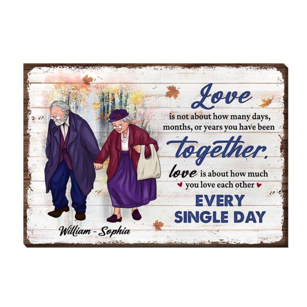 Personalized Gift For Couple Love Each Other Every Single Day Canvas