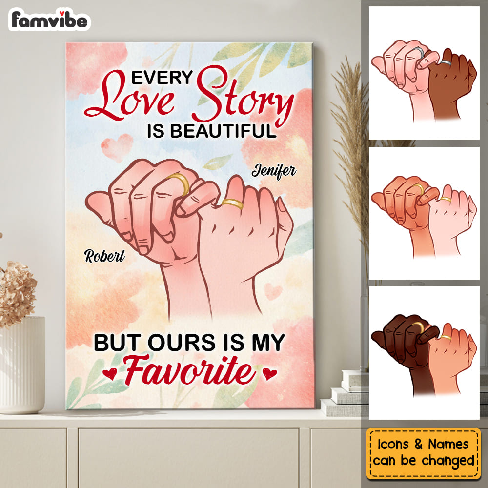 Personalized Gift For Couple Our Love Story Is My Favorite Canvas Personalized Gift For Couple Our Love Story Is My Favorite Canvas