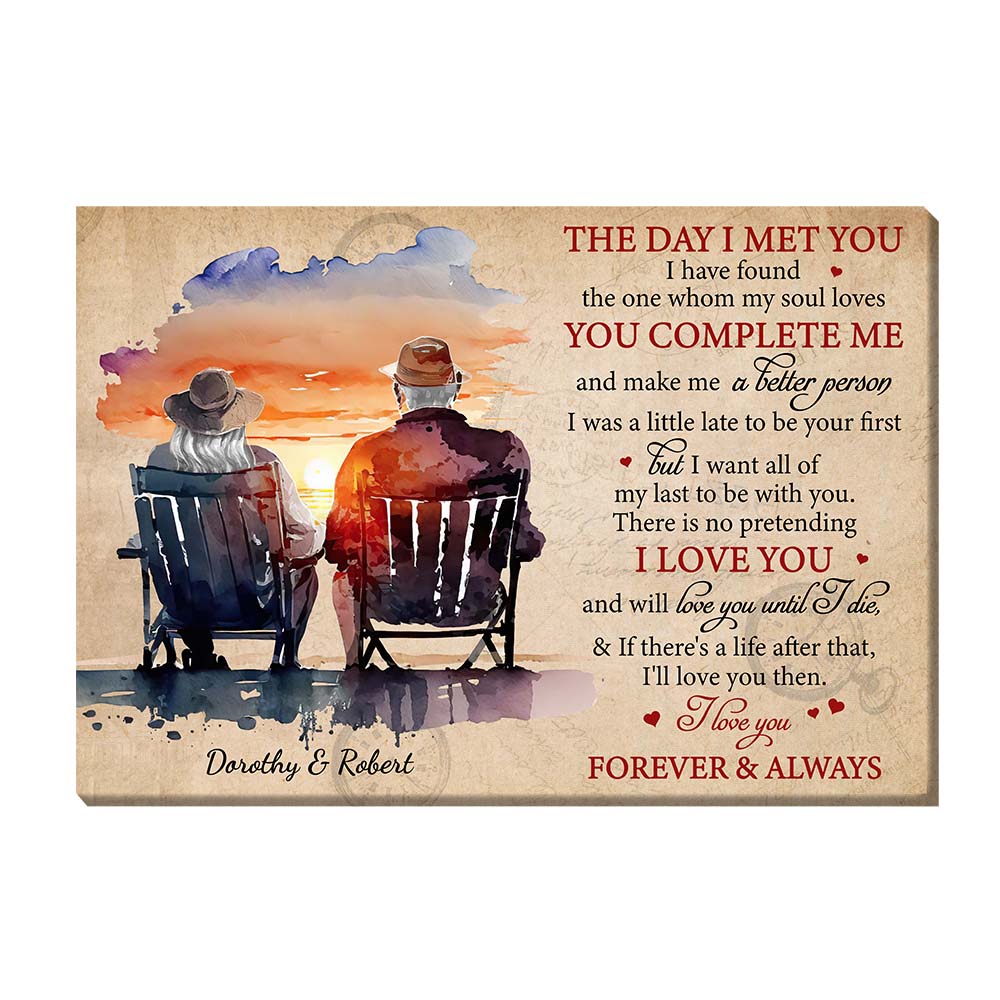 Personalized Gift For Couple The Day I Met You Canvas Personalized Gift For Couple The Day I Met You Canvas