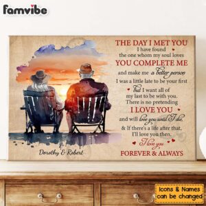 Personalized Gift For Couple The Day I Met You Canvas 3