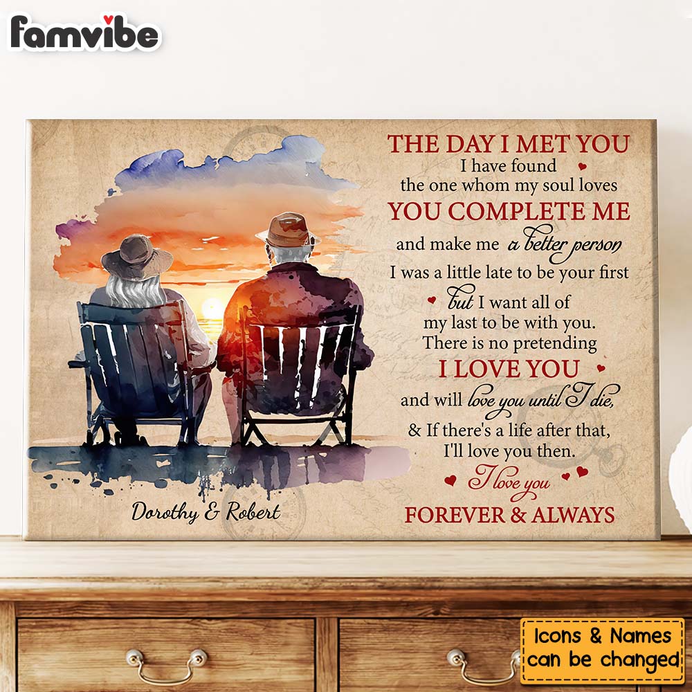 Personalized Gift For Couple The Day I Met You Canvas Personalized Gift For Couple The Day I Met You Canvas