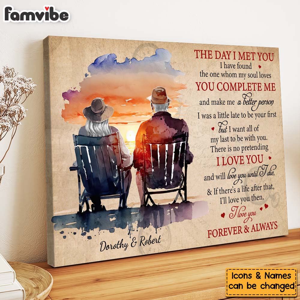 Personalized Gift For Couple The Day I Met You Canvas Personalized Gift For Couple The Day I Met You Canvas