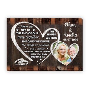 Personalized Gift For Couple The End Of Our Life Together Upload Photo Canvas
