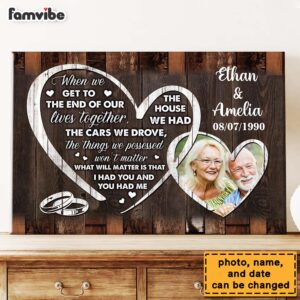 Personalized Gift For Couple The End Of Our Life Together Upload Photo Canvas