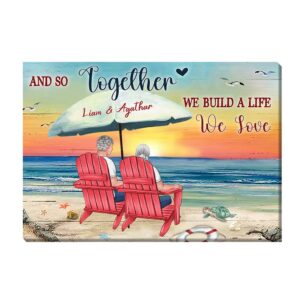 Personalized Gift For Couple We Build A Life We Love Canvas