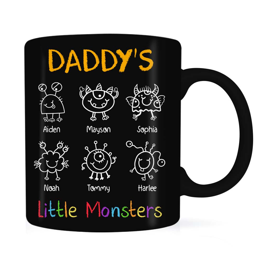 Personalized Gift For Dad Grandpa Little Monsters Mug Personalized Gift For Dad Grandpa Little Monsters Mug