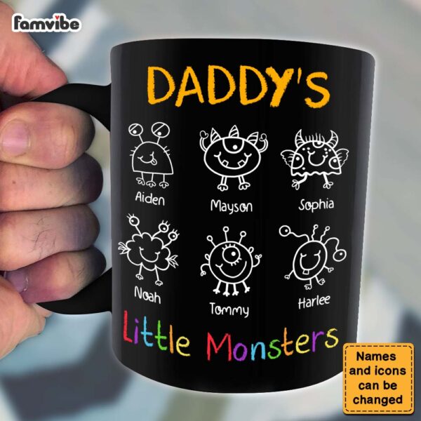 Personalized Gift For Dad Grandpa Little Monsters Mug