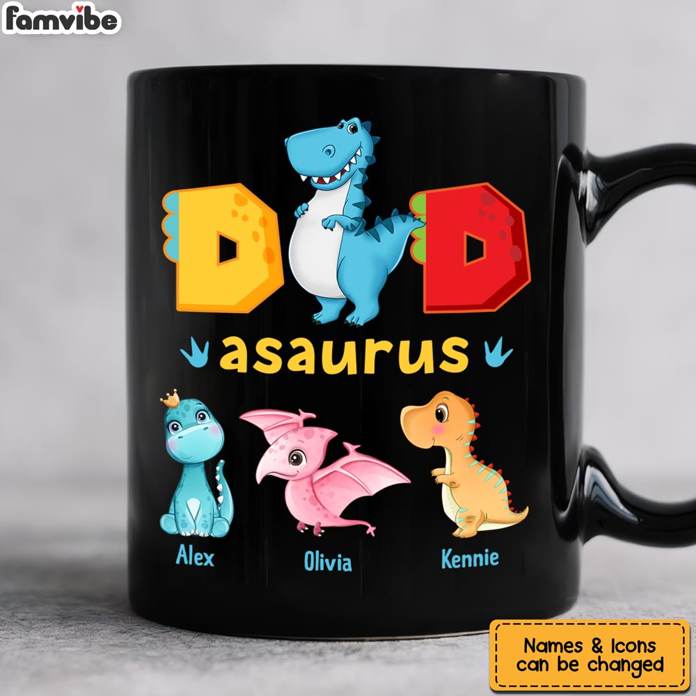 Personalized Gift For Dadasaurus Mug Personalized Gift For Dadasaurus Mug