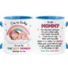 Personalized Gift For Daughter New Mom Baby Sleeping Right Now I Feel The Safest Mug