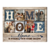 Personalized Gift For Family Canvas, Custom Family Photo Collage, Home Is Where Our Story Begins