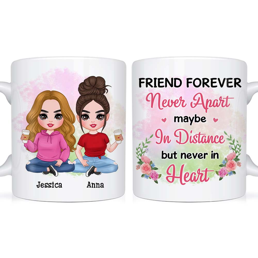Personalized Gift For Friends Never Apart Mug Personalized Gift For Friends Never Apart Mug